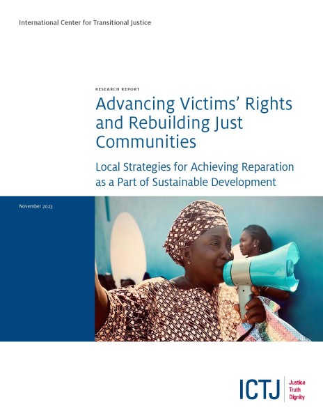 Image of the cover of the report Advancing Victims’ Rights and Rebuilding Just Communities